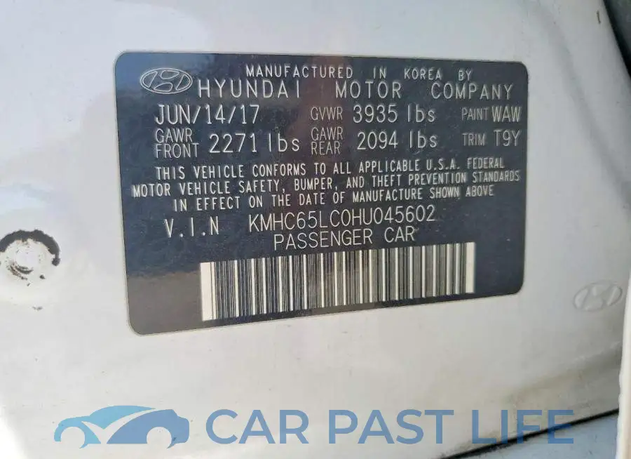 KMHC65LC0HU045602# 12
