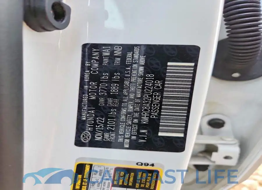 KMHRC8A32PU224018# 12