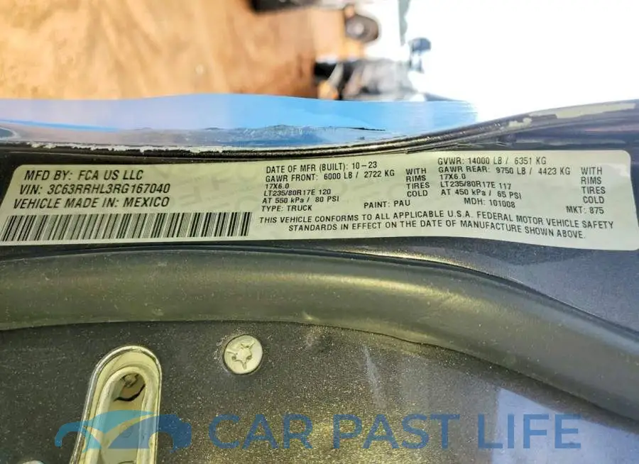 3C63RRHL3RG167040# 12