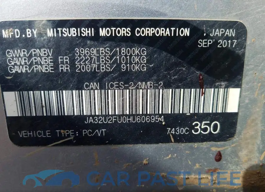 JA32U2FU0HU606954# 12