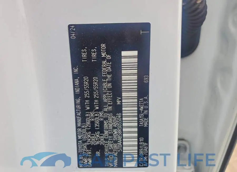 5TDAAAB58RS055046# 13