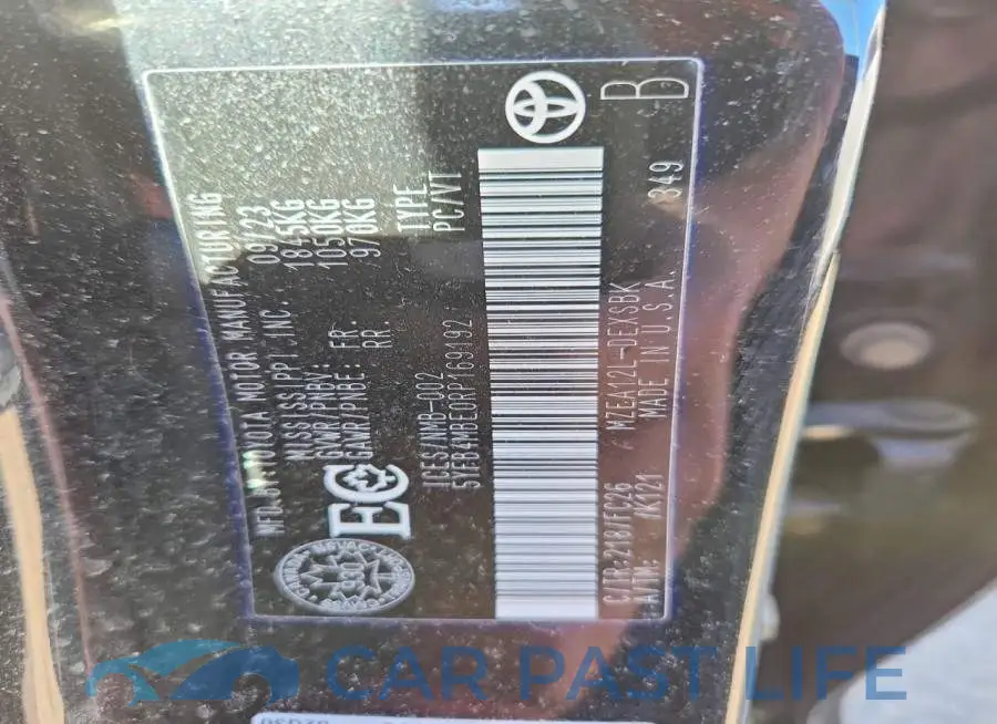 5YFB4MBE0RP169192# 12