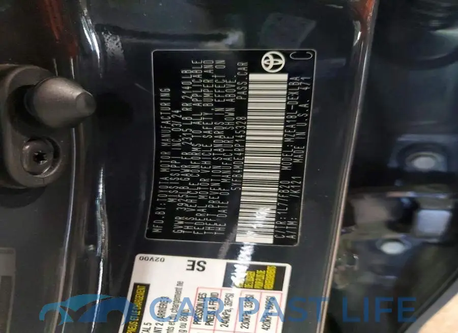 5YFB4MDE4RP145328# 12