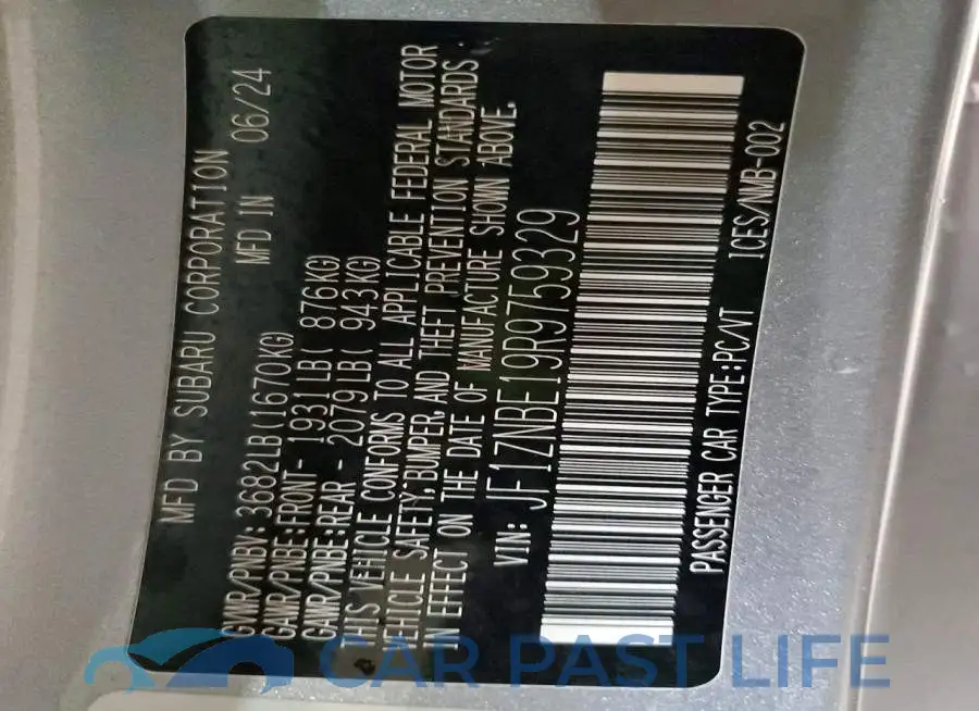 JF1ZNBE19R9759329# 12