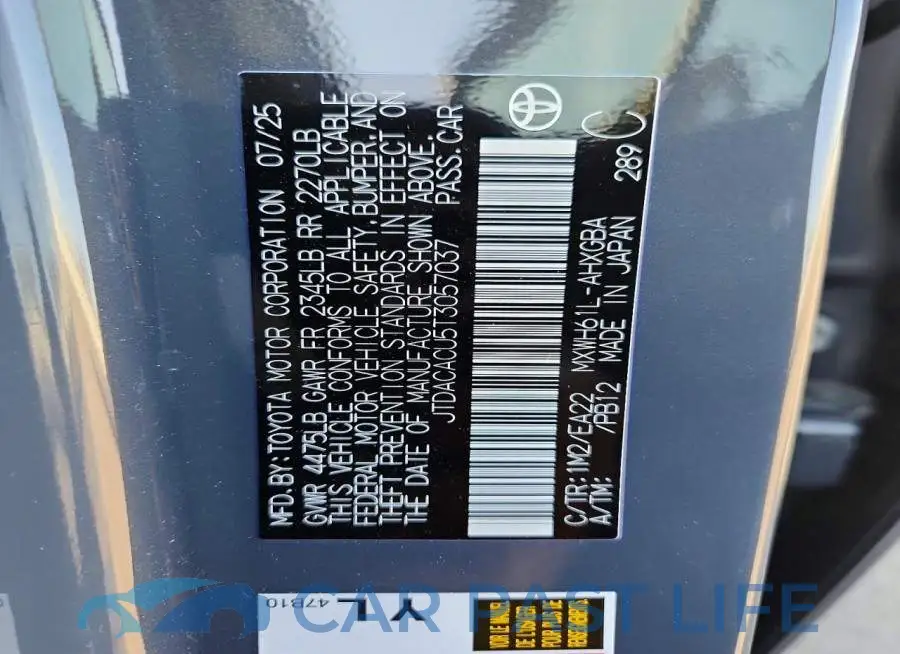 JTDACACU5T3057037# 13