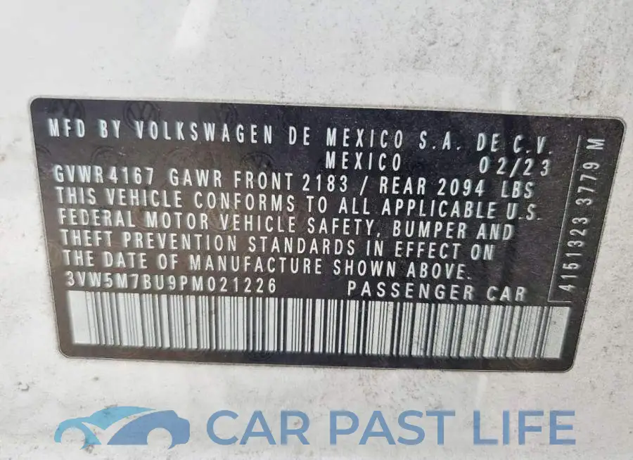 3VW5M7BU9PM021226# 12