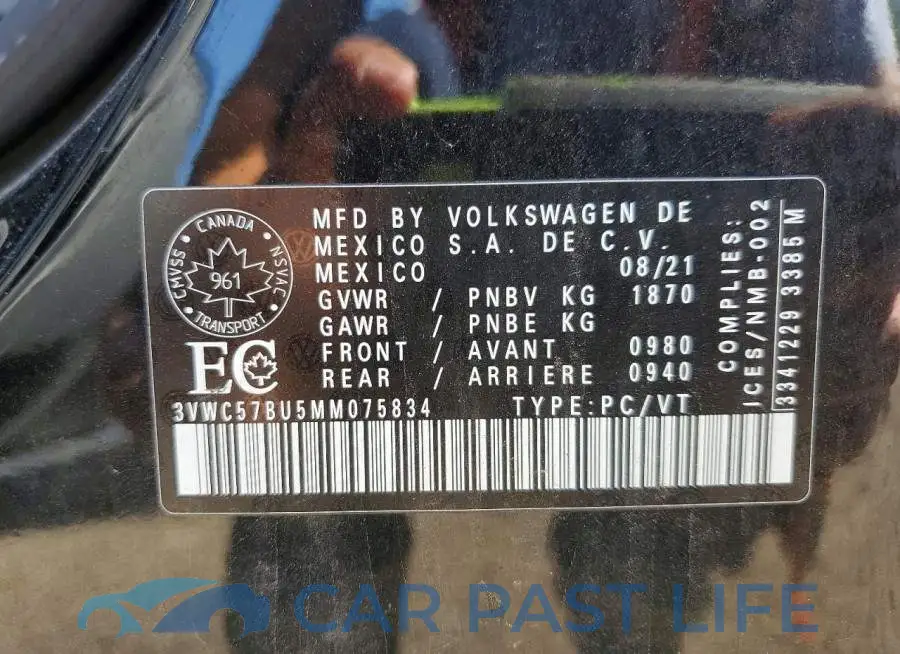 3VWC57BU5MM075834# 13