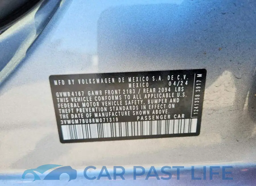 3VWGM7BU8RM071319# 12