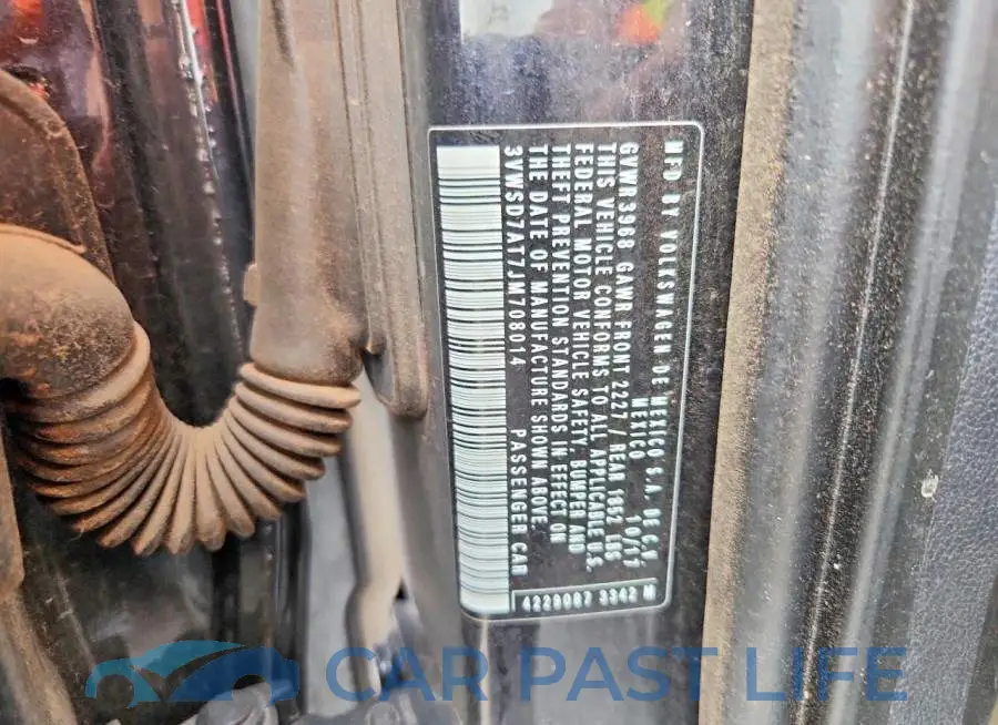 3VWSD7AT7JM708014# 12
