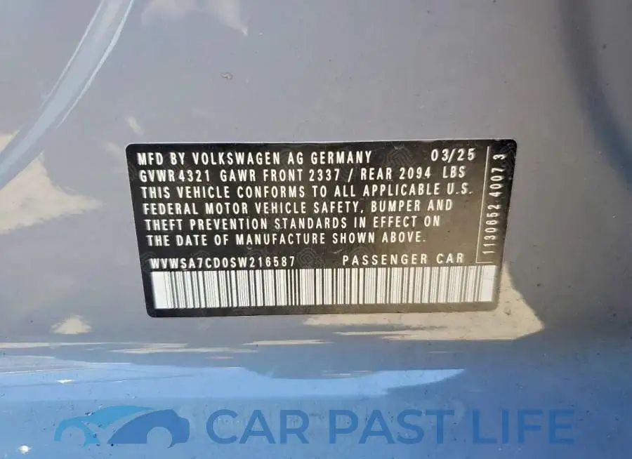 WVWSA7CD0SW216587# 12