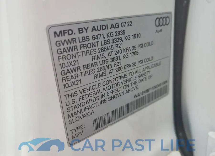 WA1EVBF1XND031804# 13