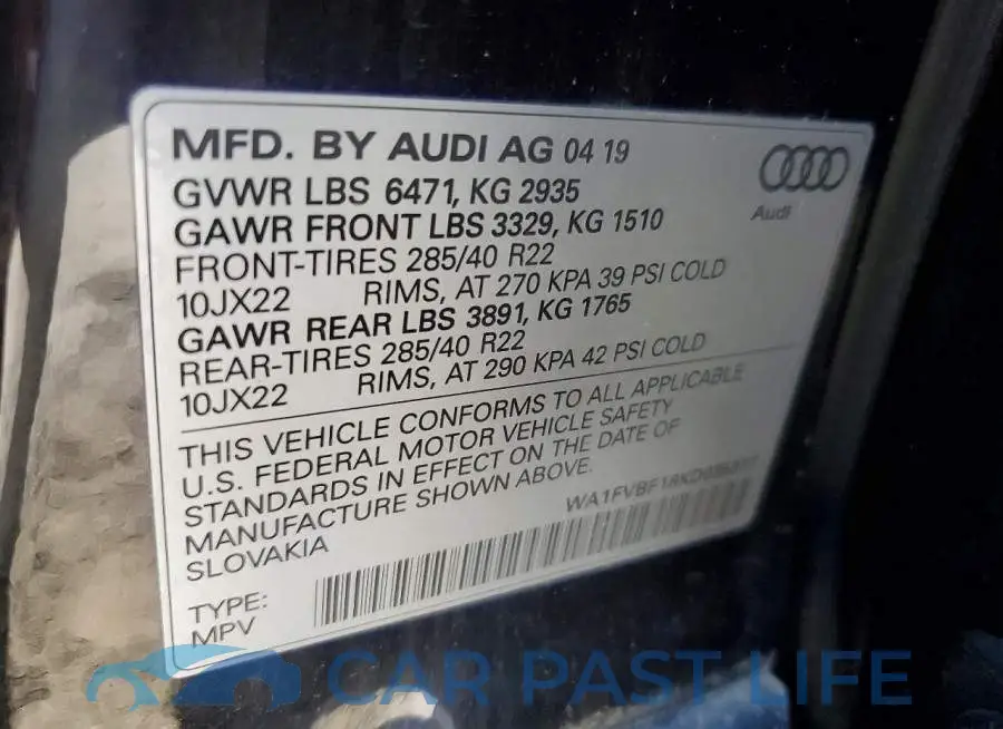 WA1FVBF18KD035317# 14