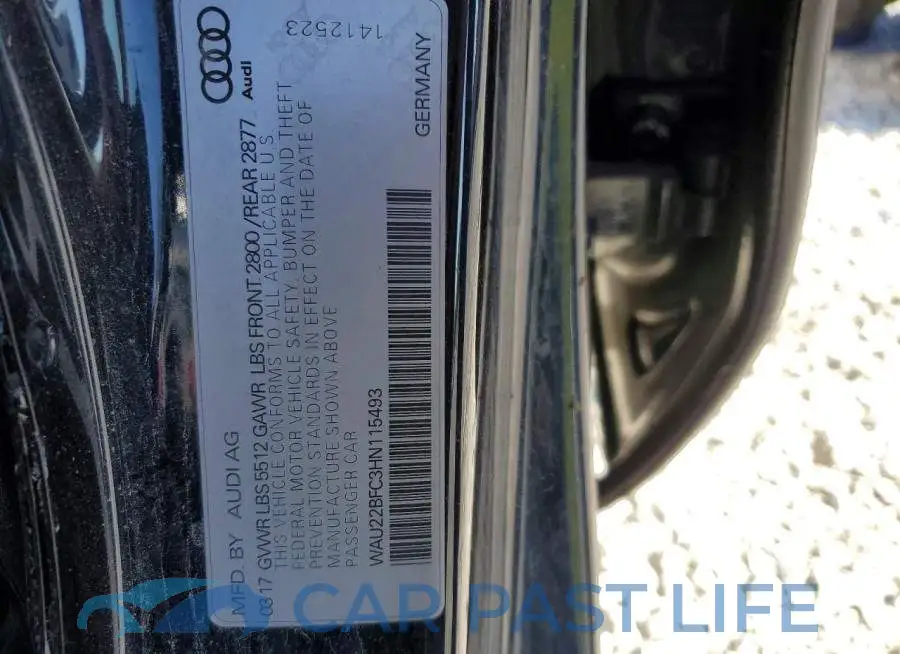 WAU22BFC3HN115493# 13