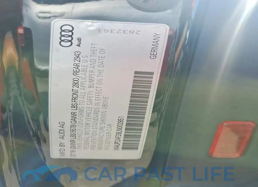 WAUP2AF28LN002851# 12
