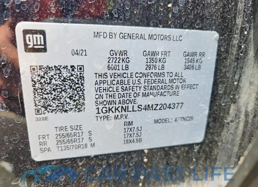 1GKKNLLS4MZ204377# 13