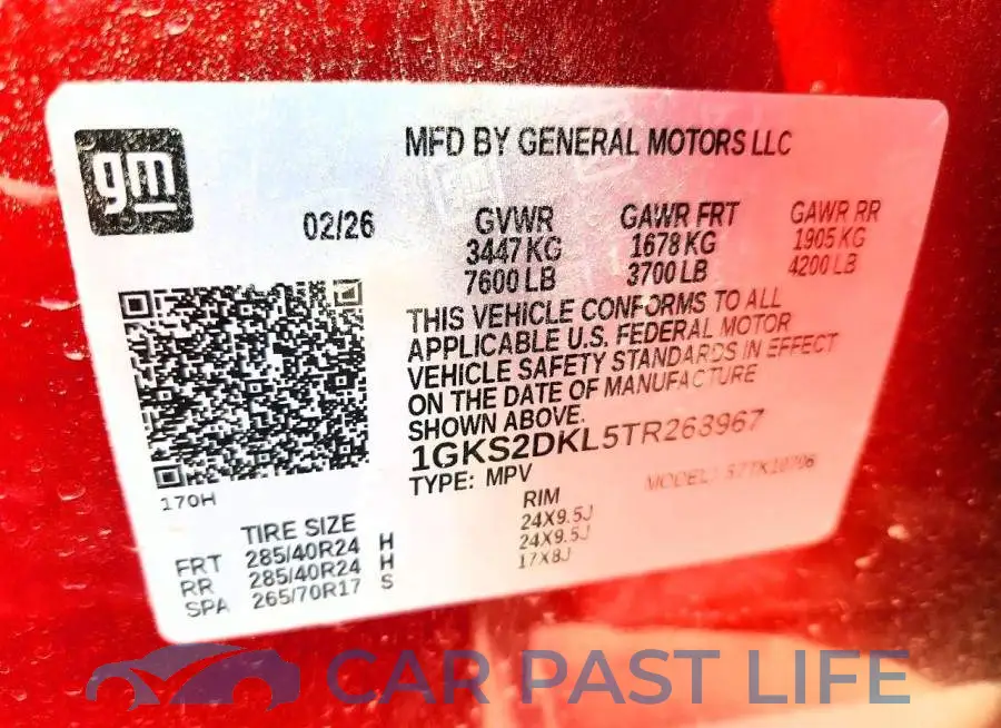 1GKS2DKL5TR268967# 14