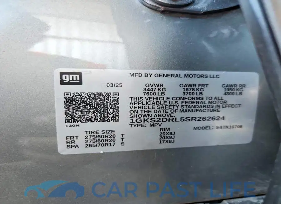 1GKS2DRL5SR262624# 13