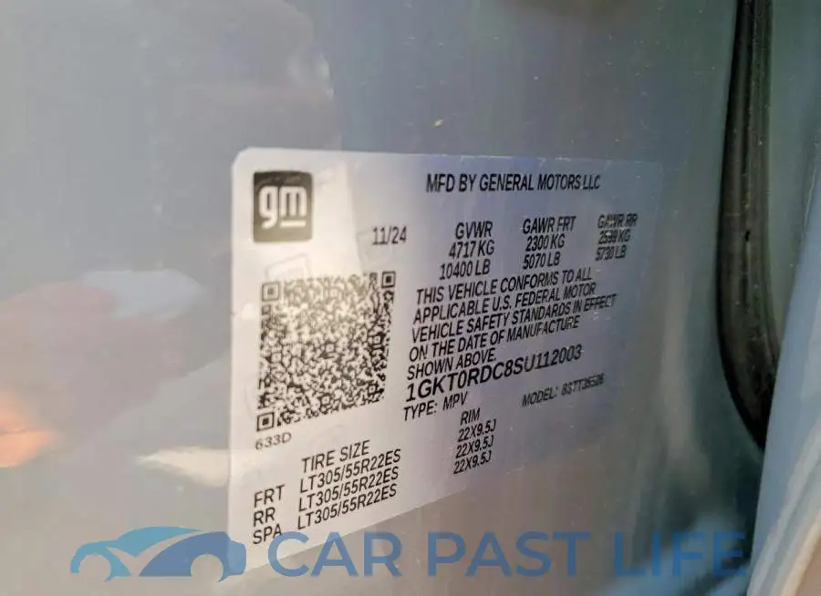1GKT0RDC8SU112003# 12