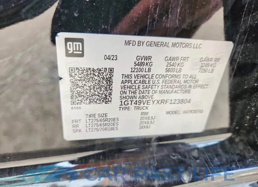 1GT49VEYXRF123804# 12