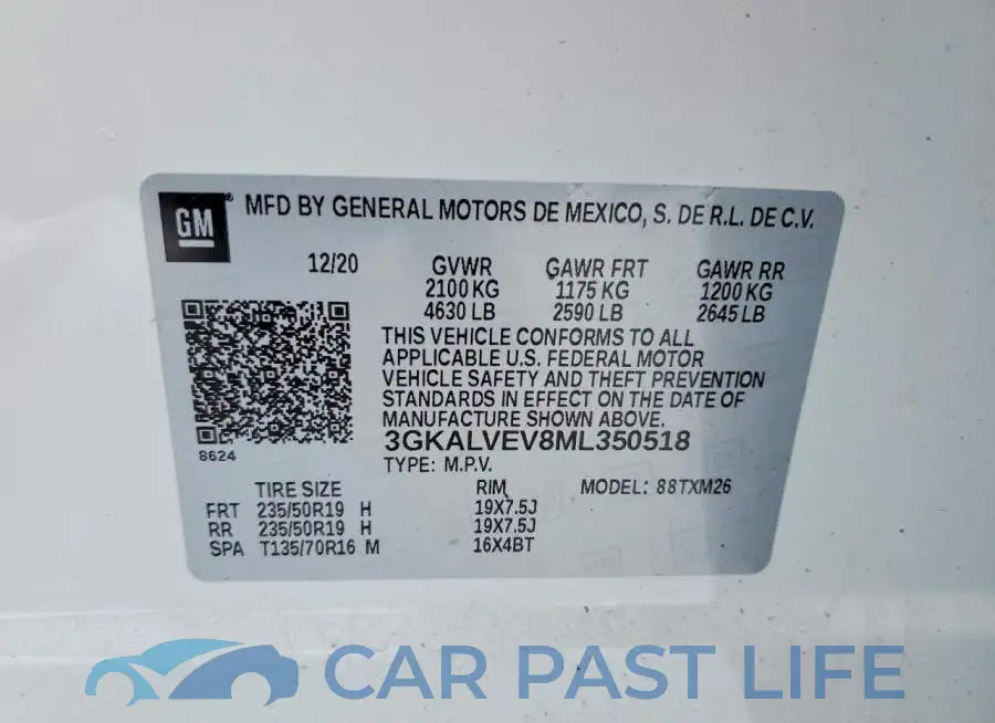 3GKALVEV8ML350518# 12