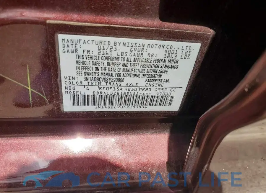 3N1AB8CV0SY290806# 12