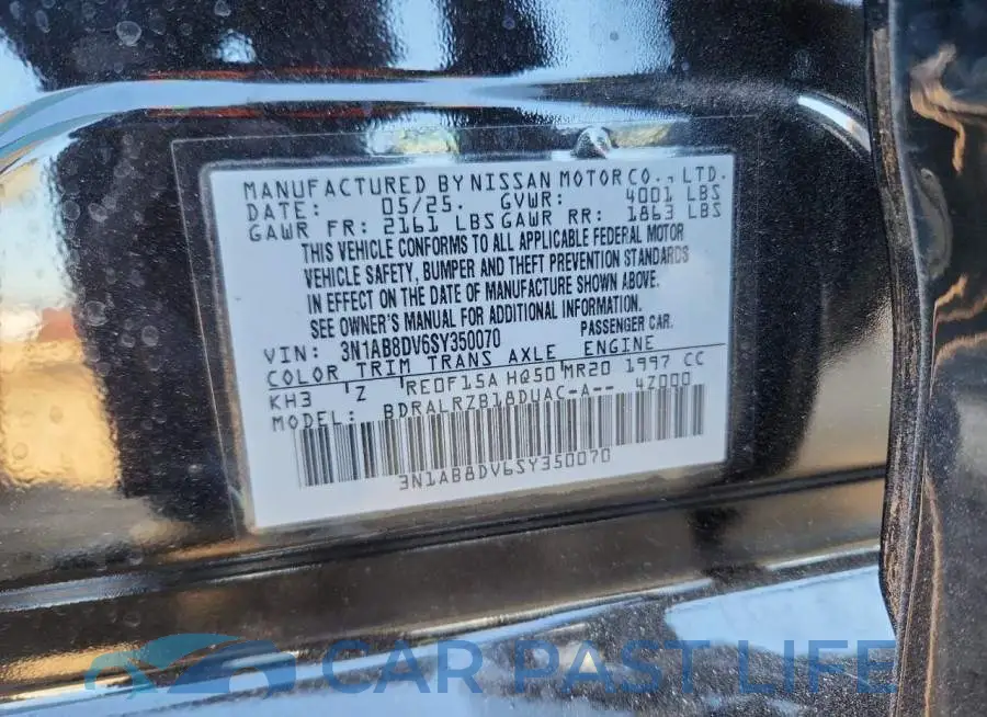 3N1AB8DV6SY350070# 12