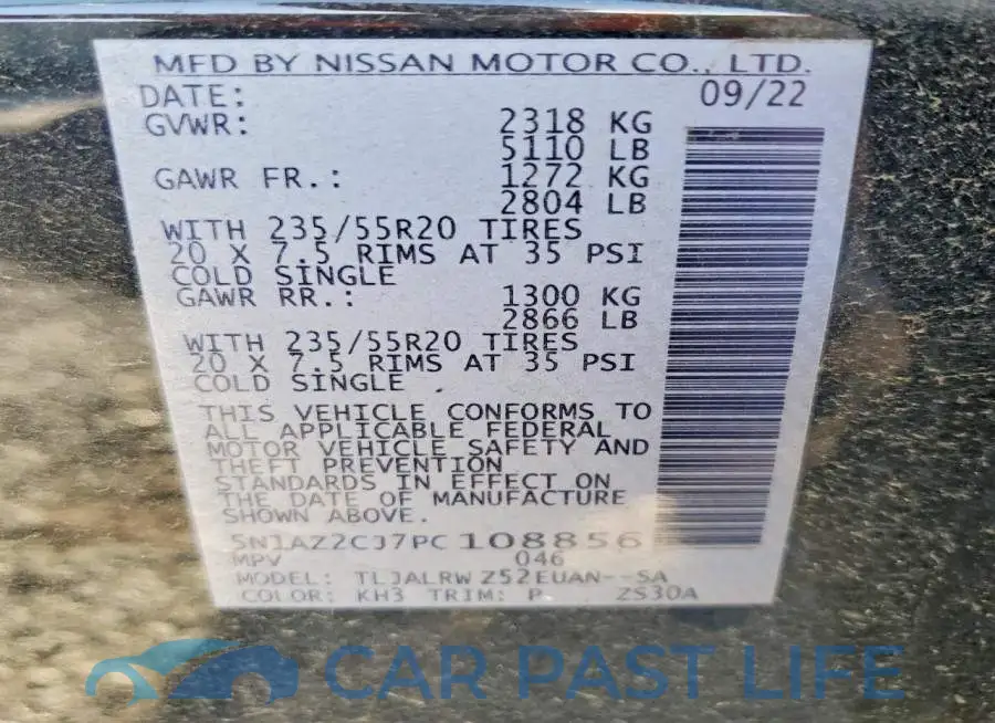 5N1AZ2CJ7PC108856# 12