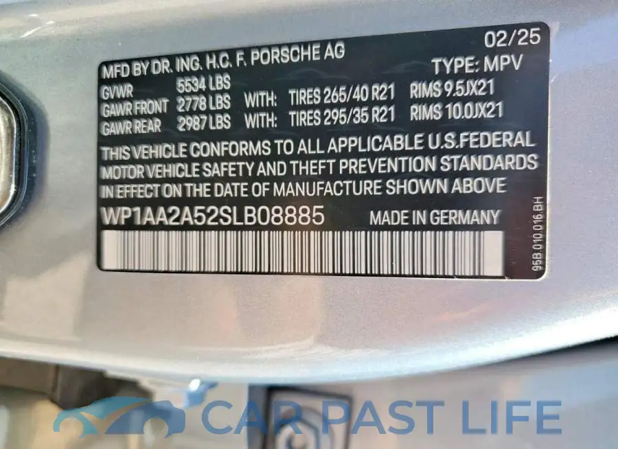 WP1AA2A52SLB08885# 14