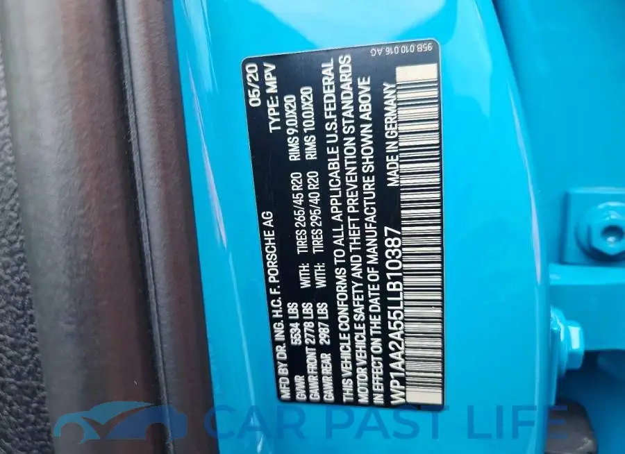 WP1AA2A55LLB10387# 13