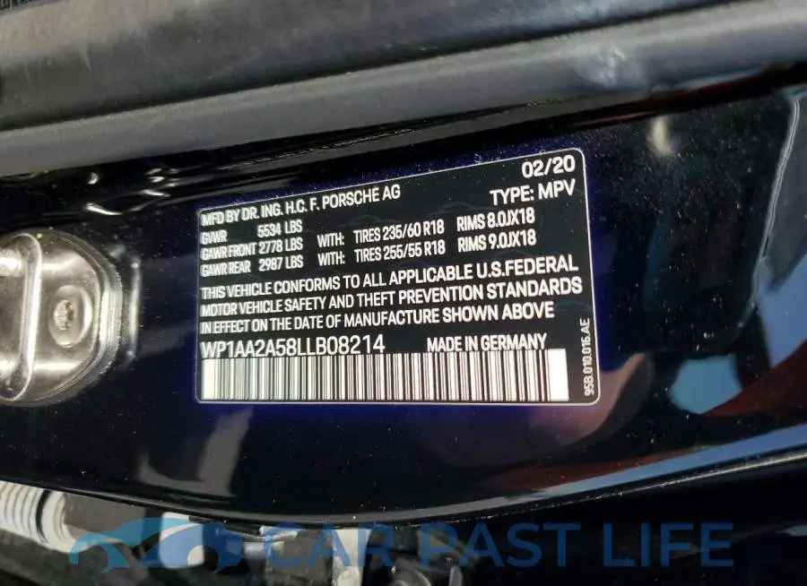 WP1AA2A58LLB08214# 13