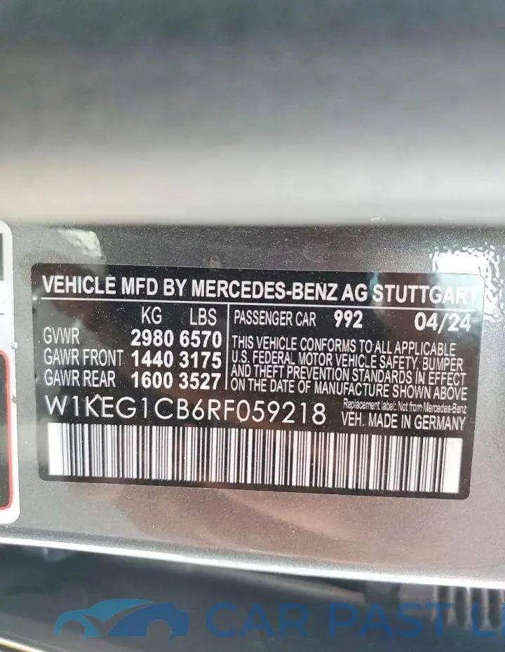 W1KEG1CB6RF059218# 12