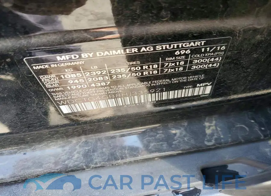 WDCTG4GB8HJ335921# 13