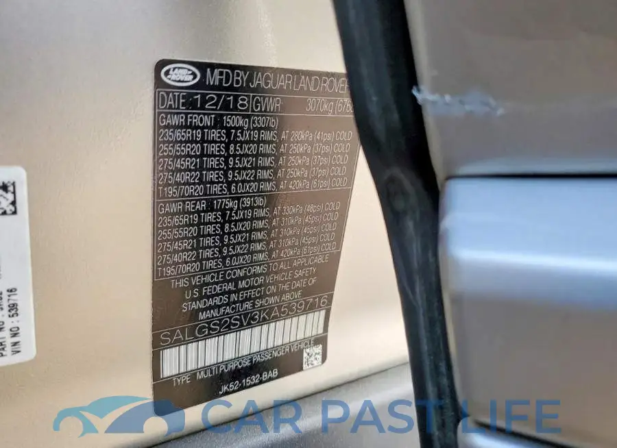 SALGS2SV3KA539716# 13