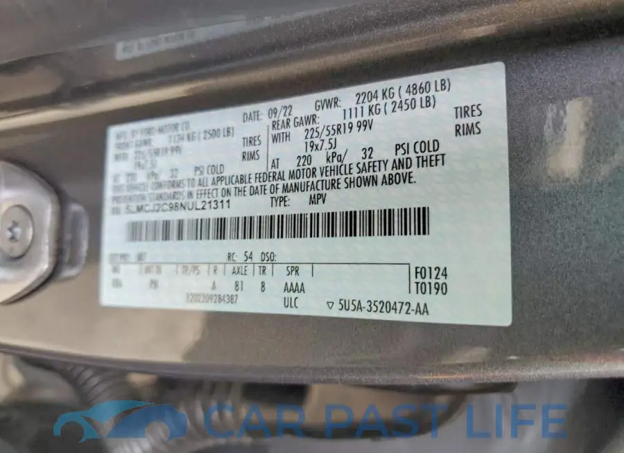 5LMCJ2C98NUL21311# 13