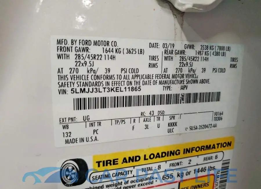 5LMJJ3LT3KEL11865# 14