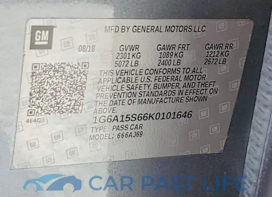 1G6A15S66K0101646# 13