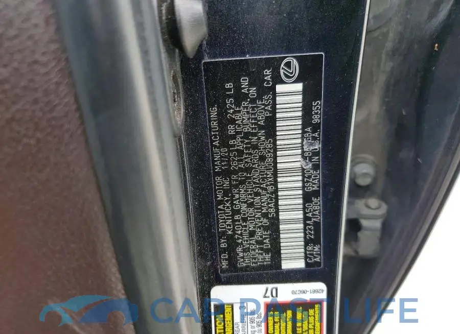 58ACZ1B1XMU089285# 13