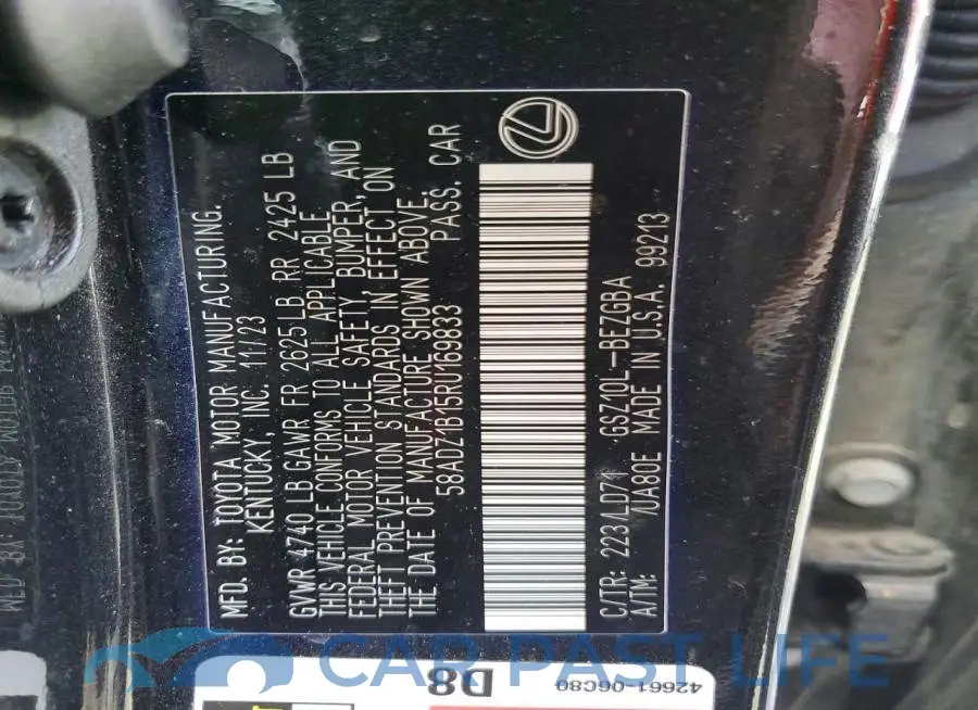58ADZ1B15RU169833# 12