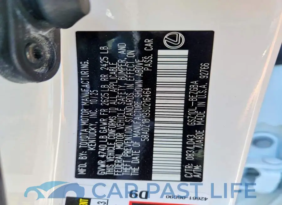 58ADZ1B19SU216464# 12