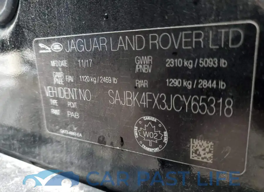 SAJBK4FX3JCY65318# 13