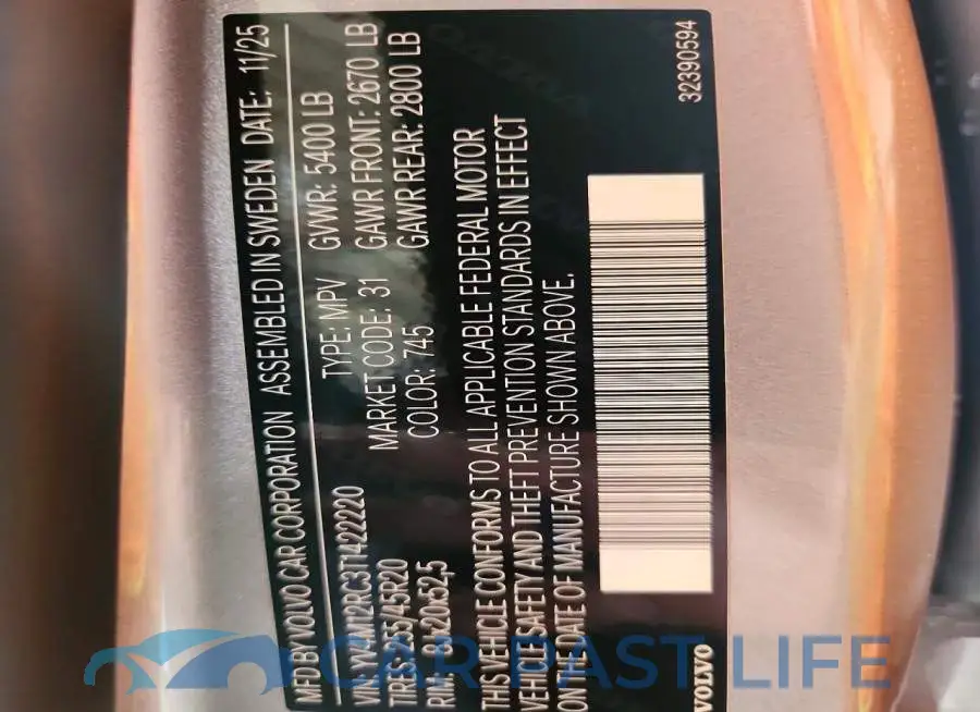 YV4M12RC3T1422220# 13