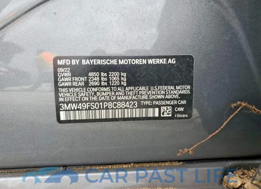 3MW49FS01P8C88423# 12