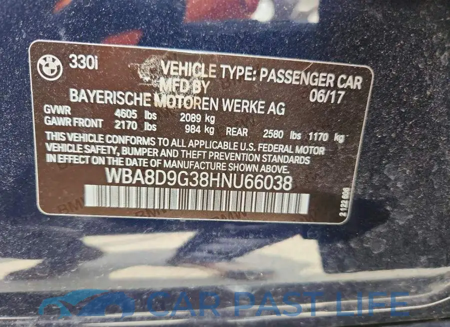WBA8D9G38HNU66038# 12