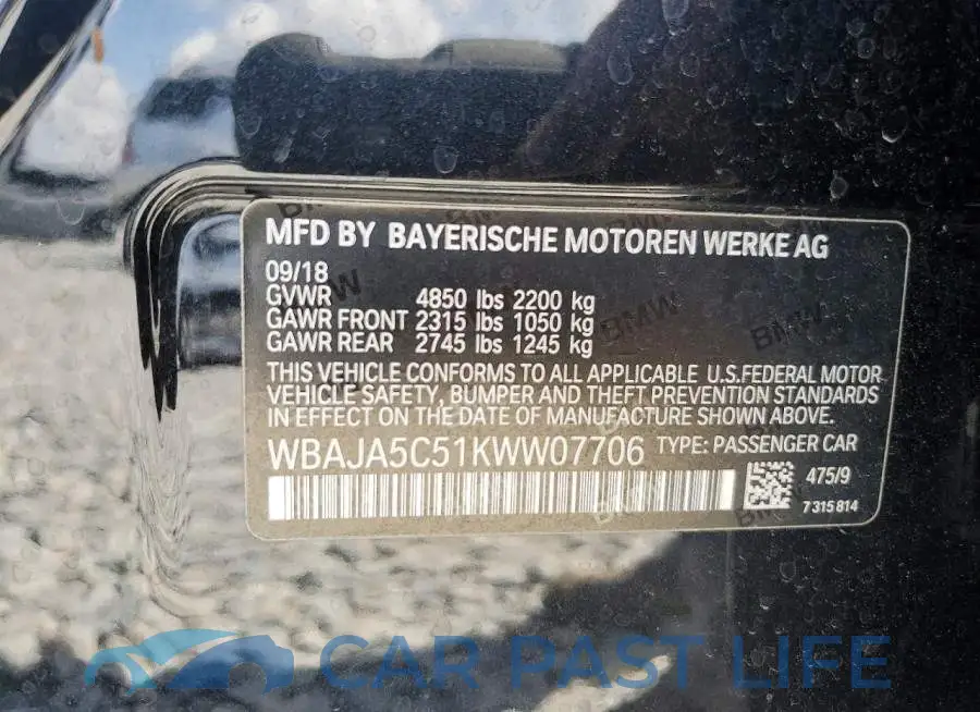 WBAJA5C51KWW07706# 13