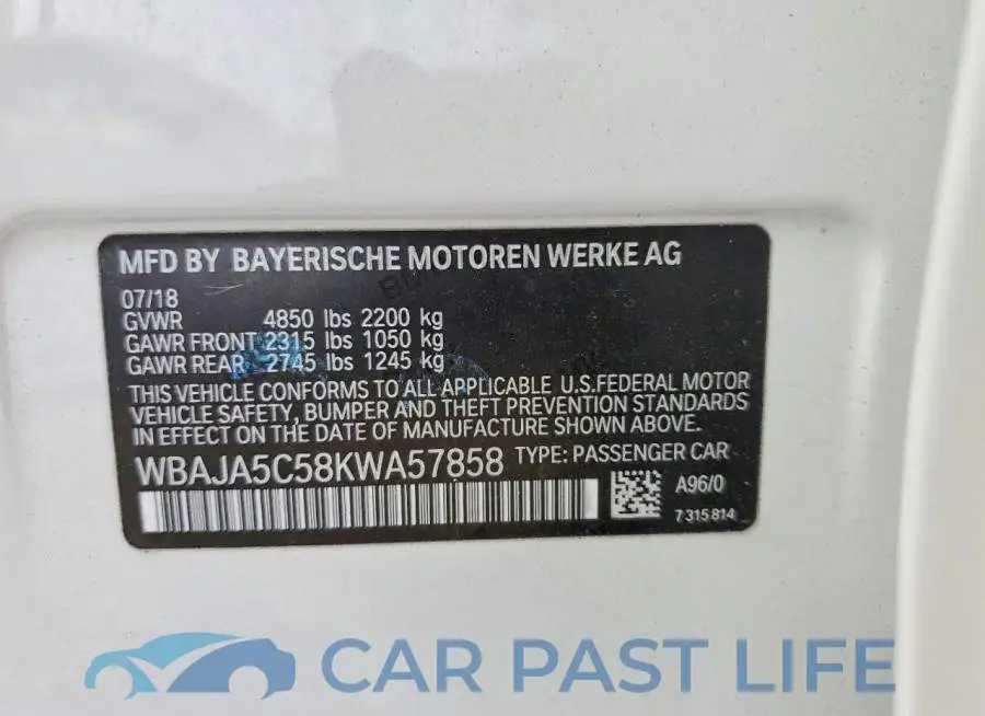 WBAJA5C58KWA57858# 12