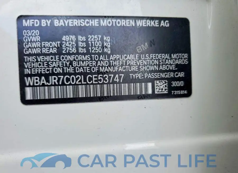 WBAJR7C02LCE53747# 12