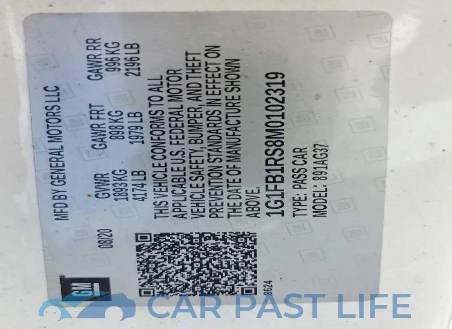 1G1FB1RS8M0102319# 12