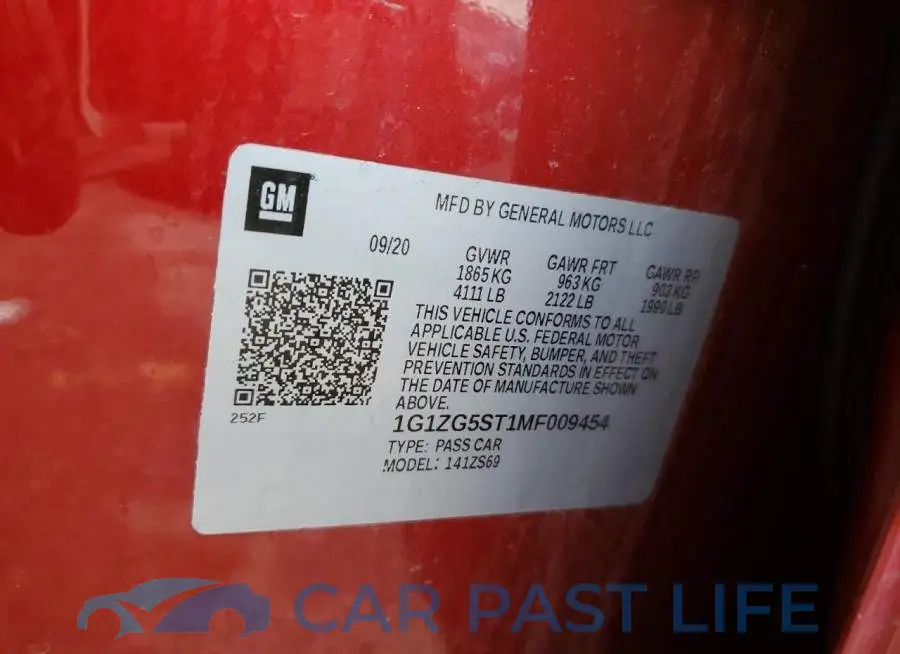 1G1ZG5ST1MF009454# 12