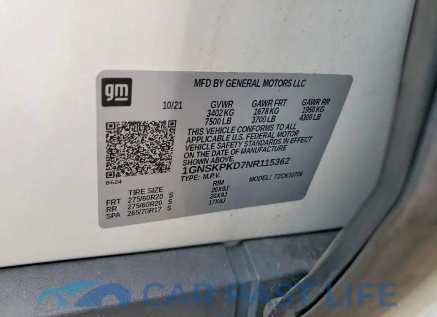 1GNSKPKD7NR115362# 13