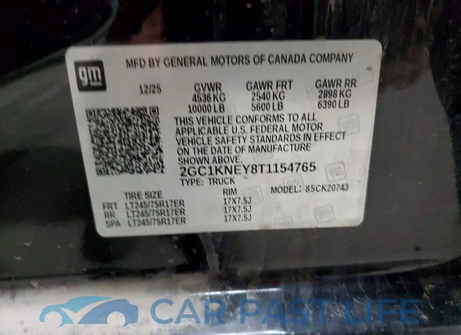 2GC1KNEY8T1154765# 12